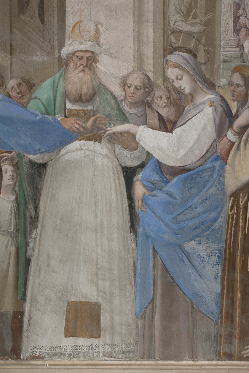 Detalhe do casamento da Virgem Maria, 1634 de Isidoro Bianchi