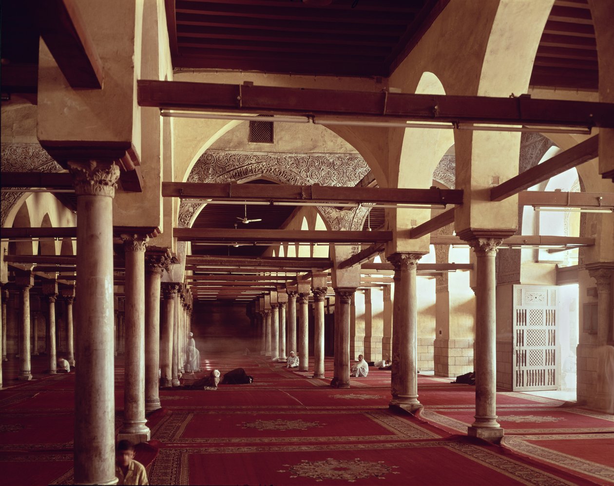 O Qibla Liwan da Mesquita de Al-Azhar, 970 dC de Islamic School