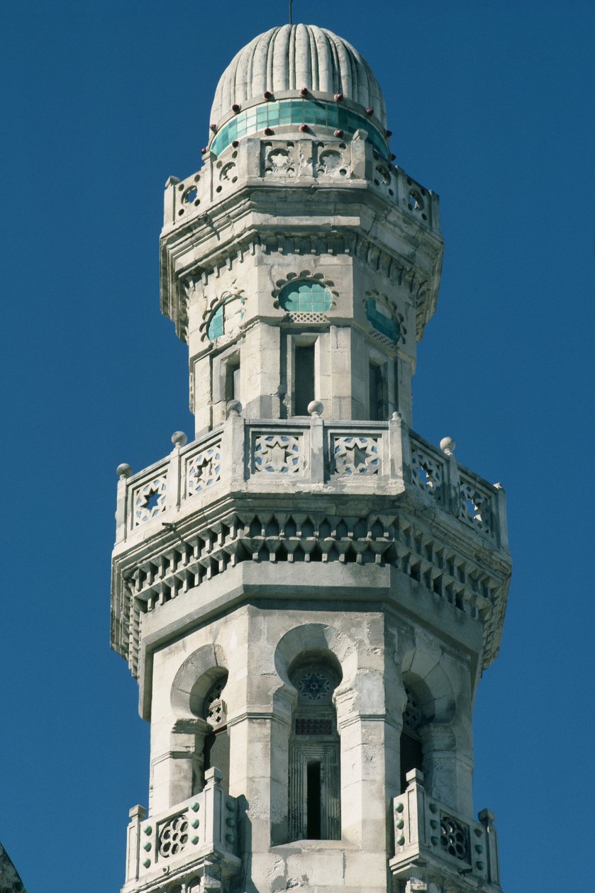 Detalhe de um minarete (foto) de Islamic School