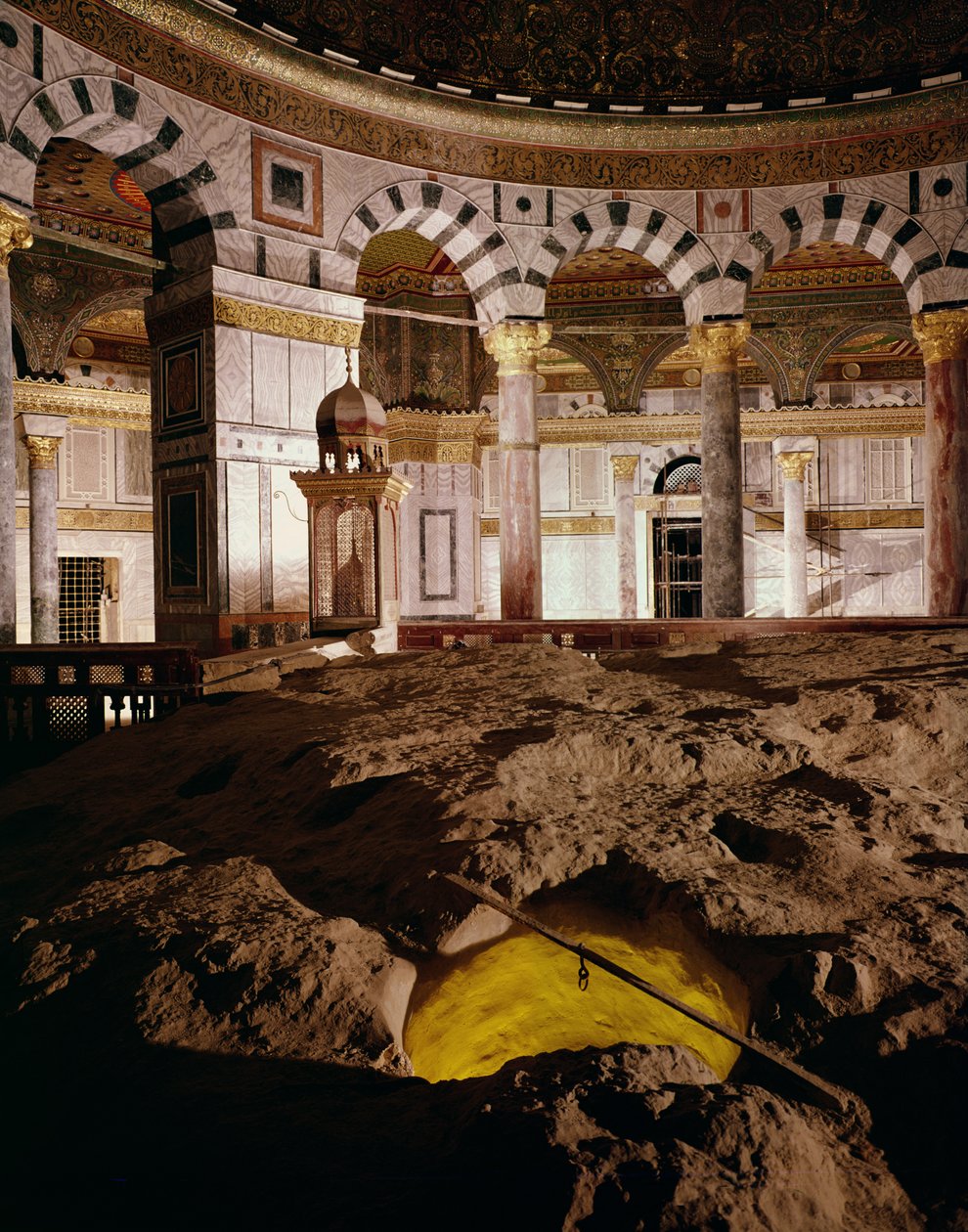 Vista interior, de, a, mesquita de Islamic School