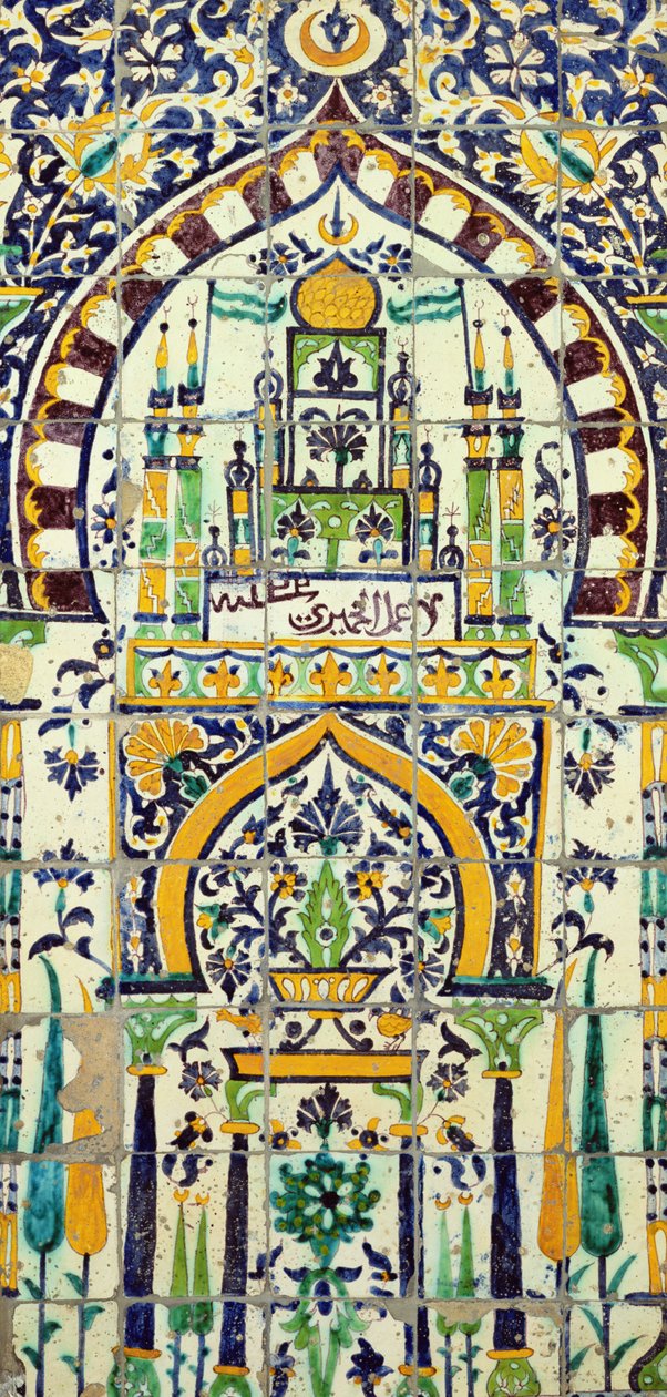 Mihrab de uma mesquita em Tunis (faiança) de Islamic School