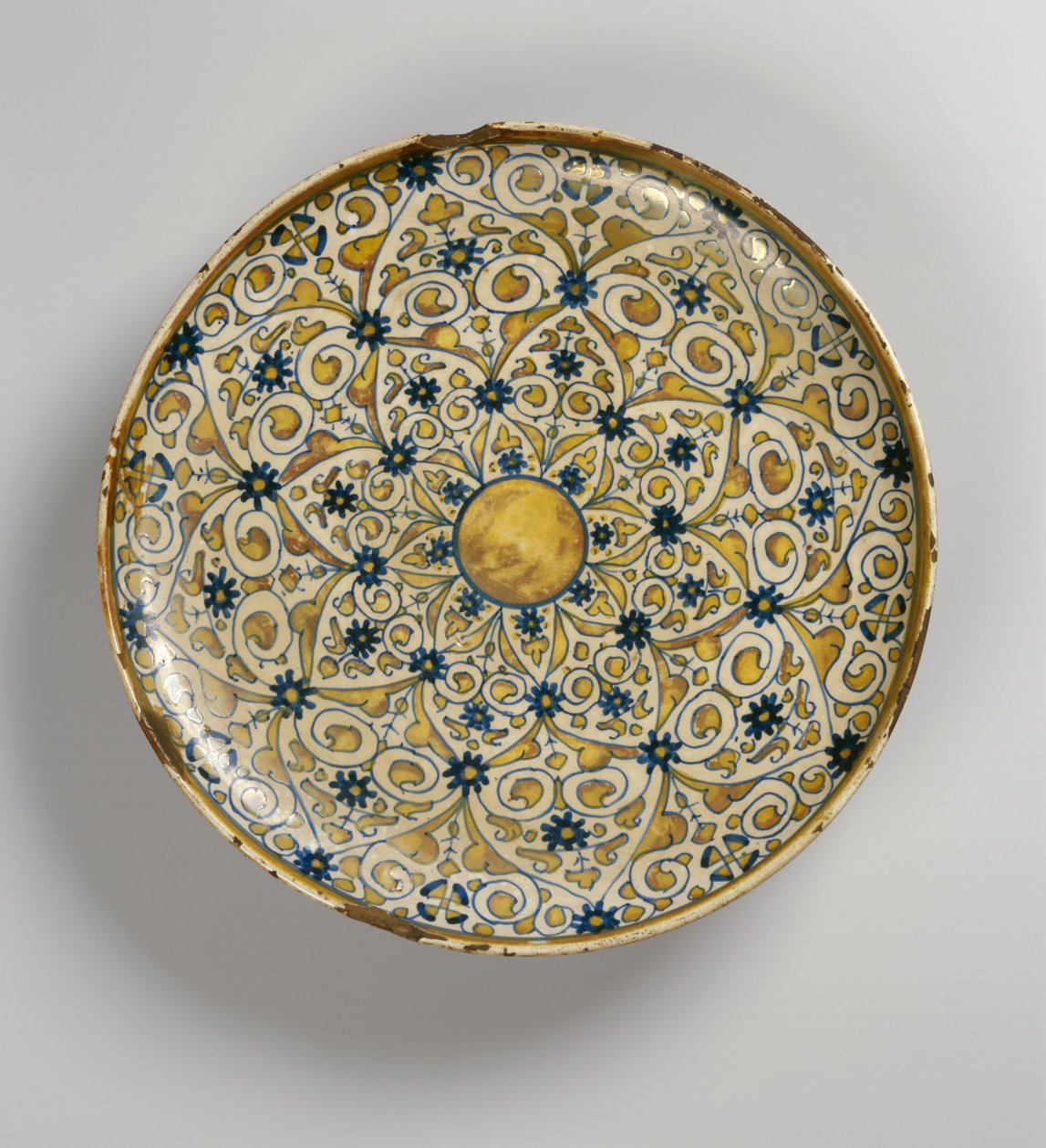 Prato de lustre mouro (louça de barro) de Islamic School