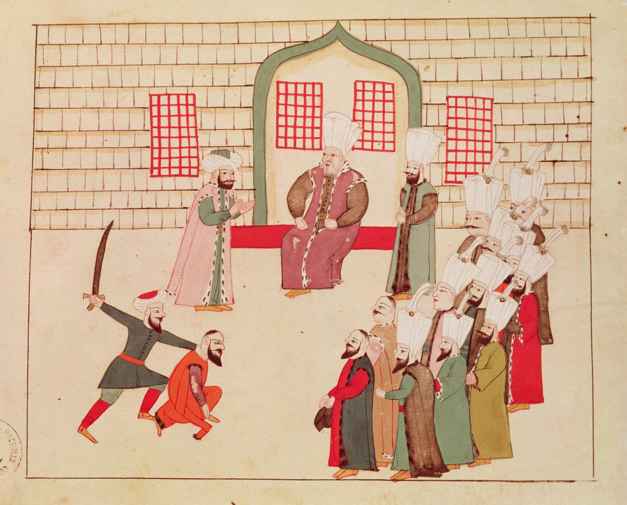 Ms 1671 Um vizir assistindo uma execução de Islamic School