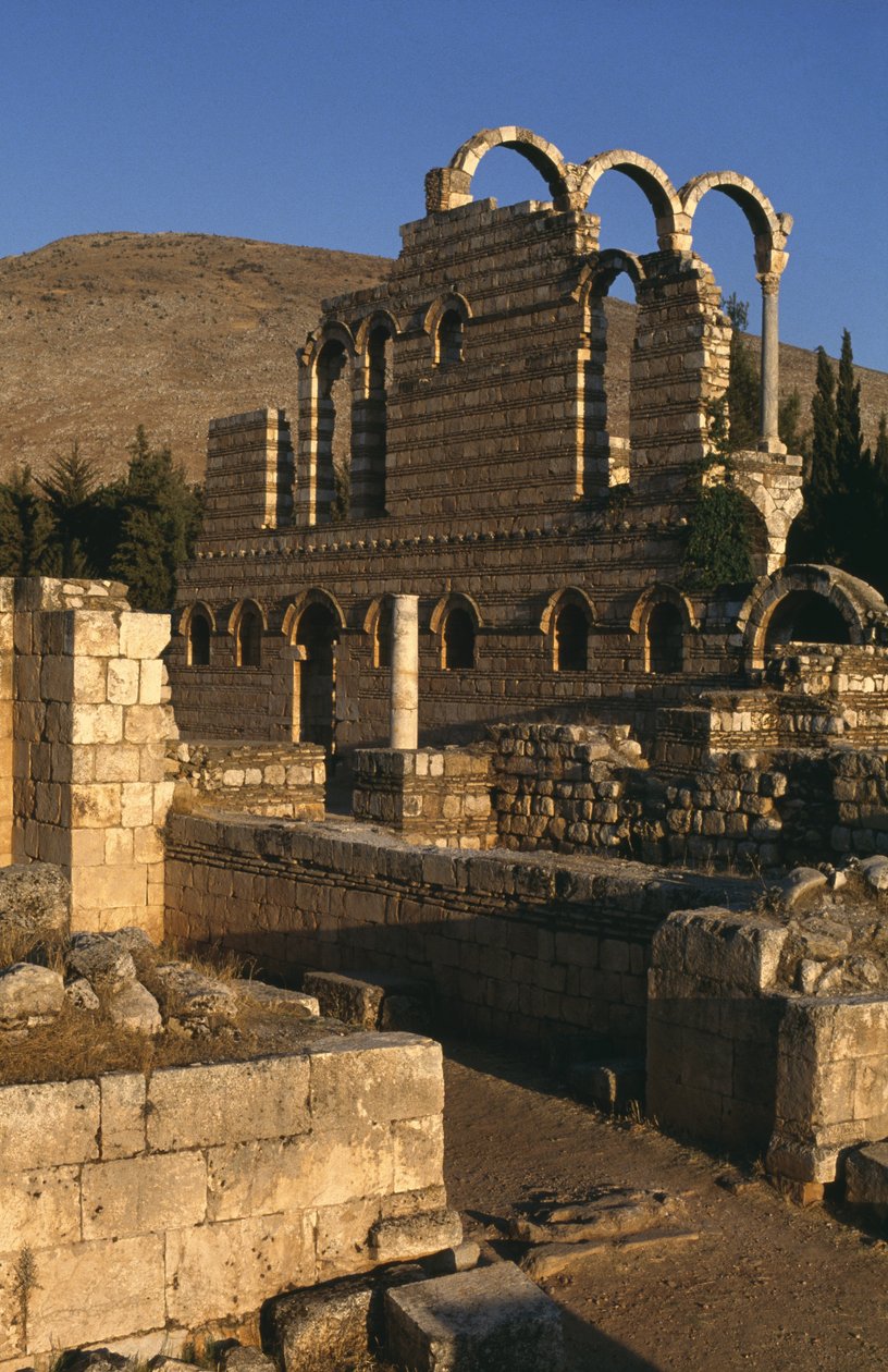 Vista do palácio, período omíada (661-750) de Islamic School