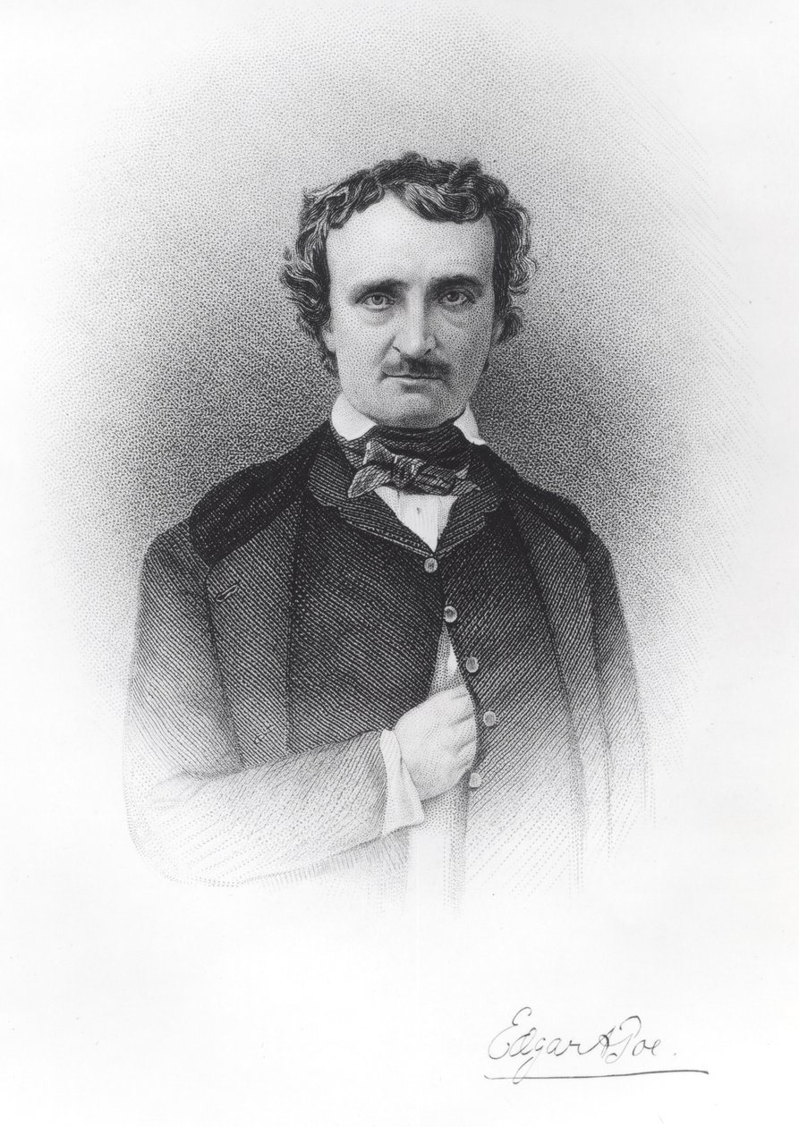 Retrato de Edgar Allan Poe (1809-49) de Ismael Gentz
