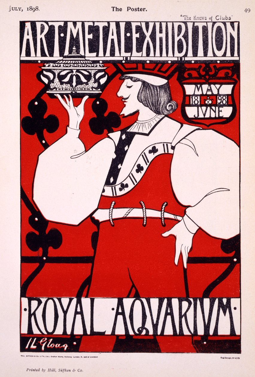 Cartaz para &39;Art Metal Exhibition&39; no Royal Aquarium, 1898 de Isobel Lilian Gloag