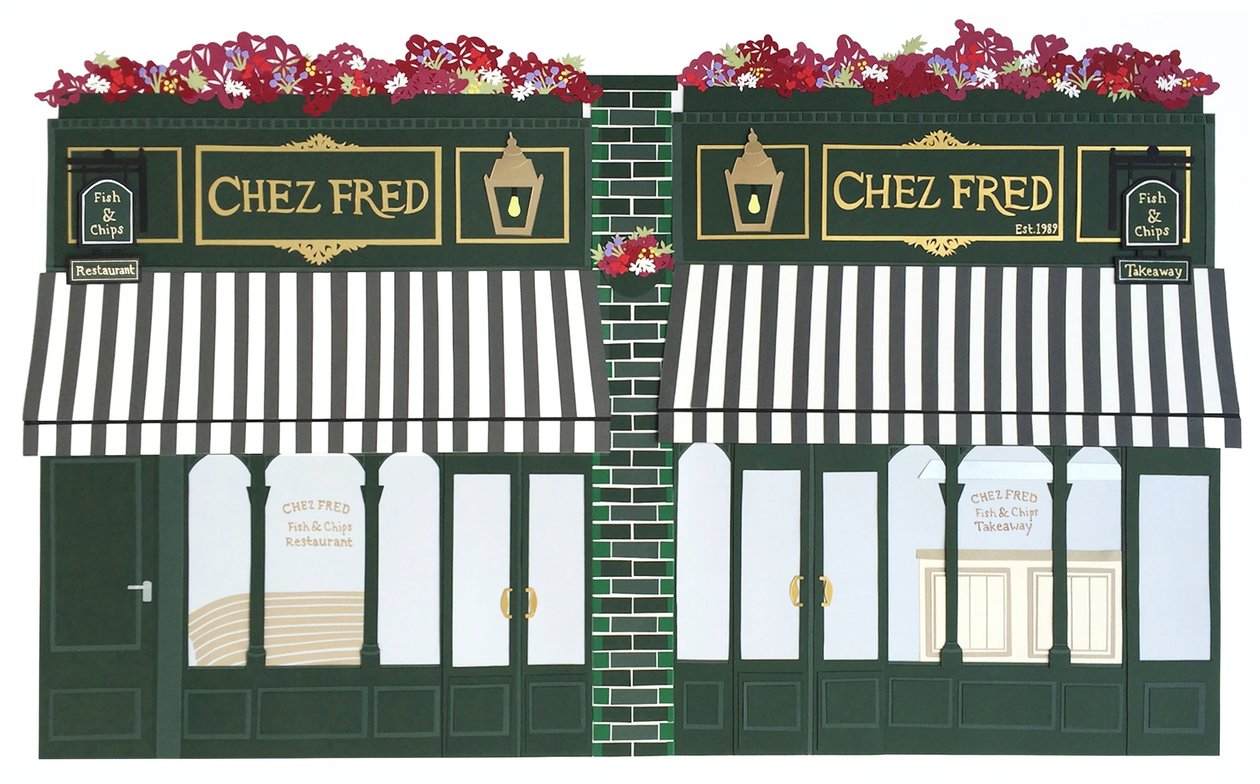 Chez Fred, papel 2016 de Isobel Barber