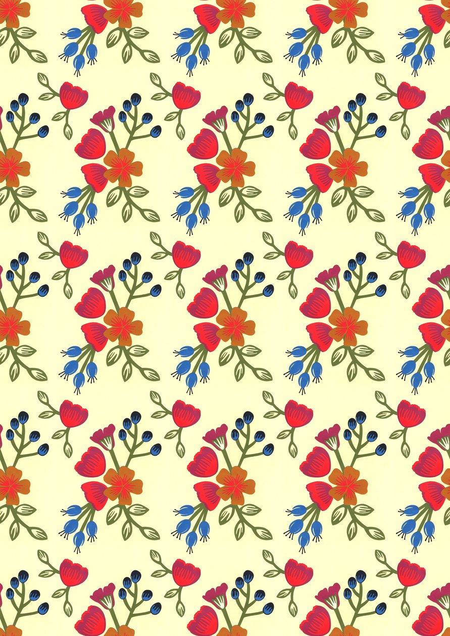 Impressão de flora, 2015 (papel cortado) de Isobel Barber