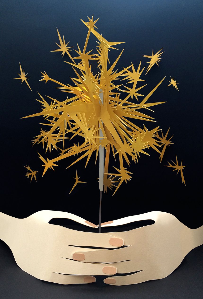 Iluminar a noite, 2016 (papel) de Isobel Barber