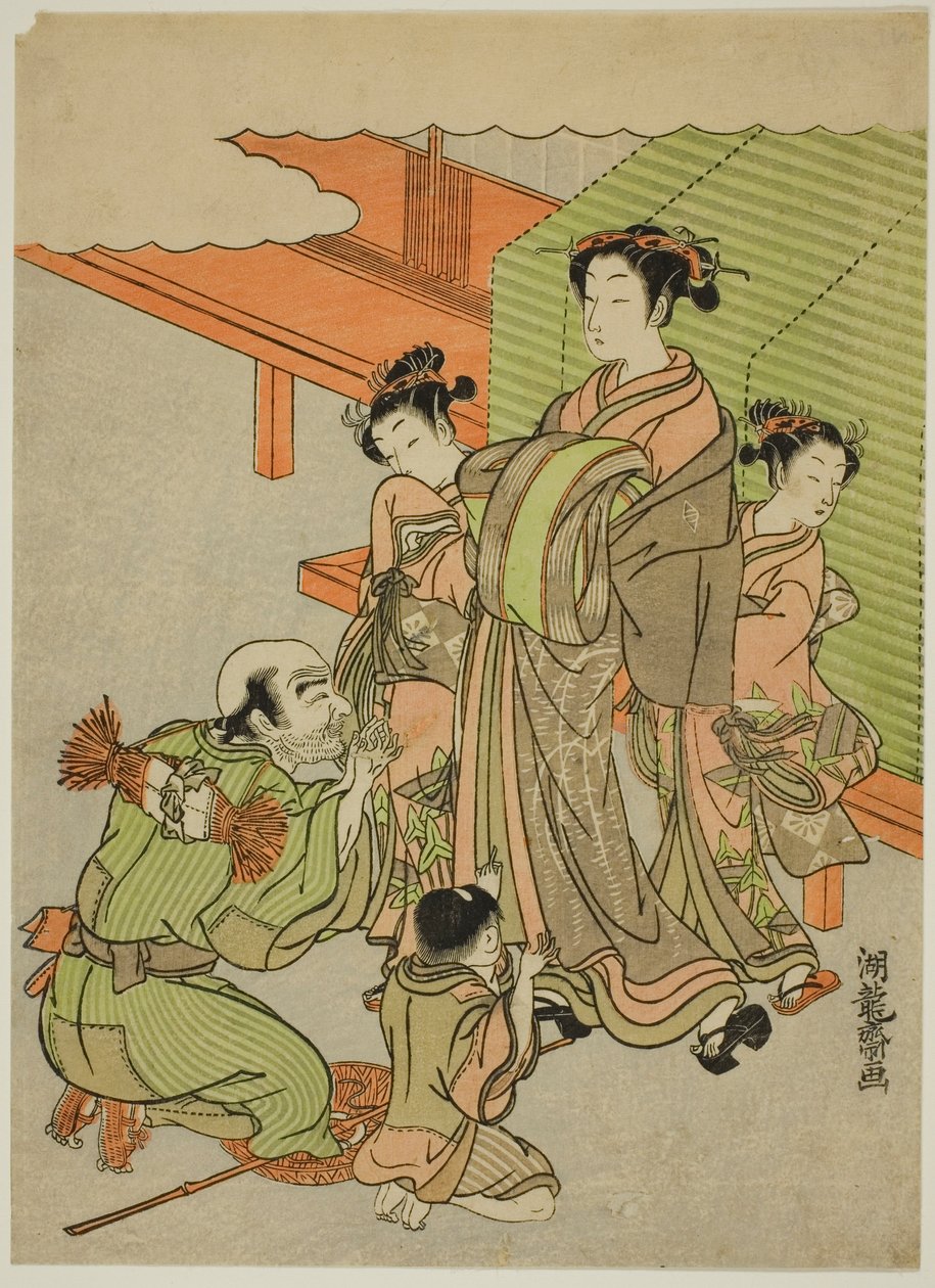 Implorando por esmolas de Isoda Koryusai