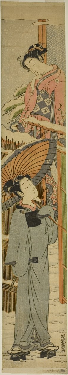 Olhando através do portão de Isoda Koryusai