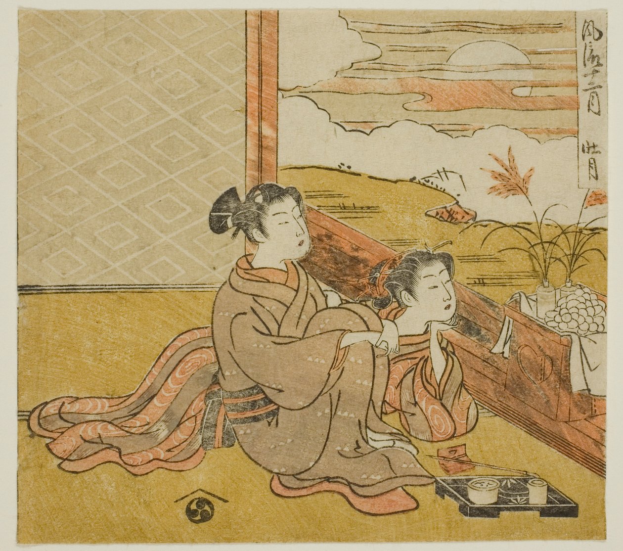 O Oitavo Mês (Sogetsu), da série "Fashionable Doze Meses (Furyu juni tsuki)" de Isoda Koryusai