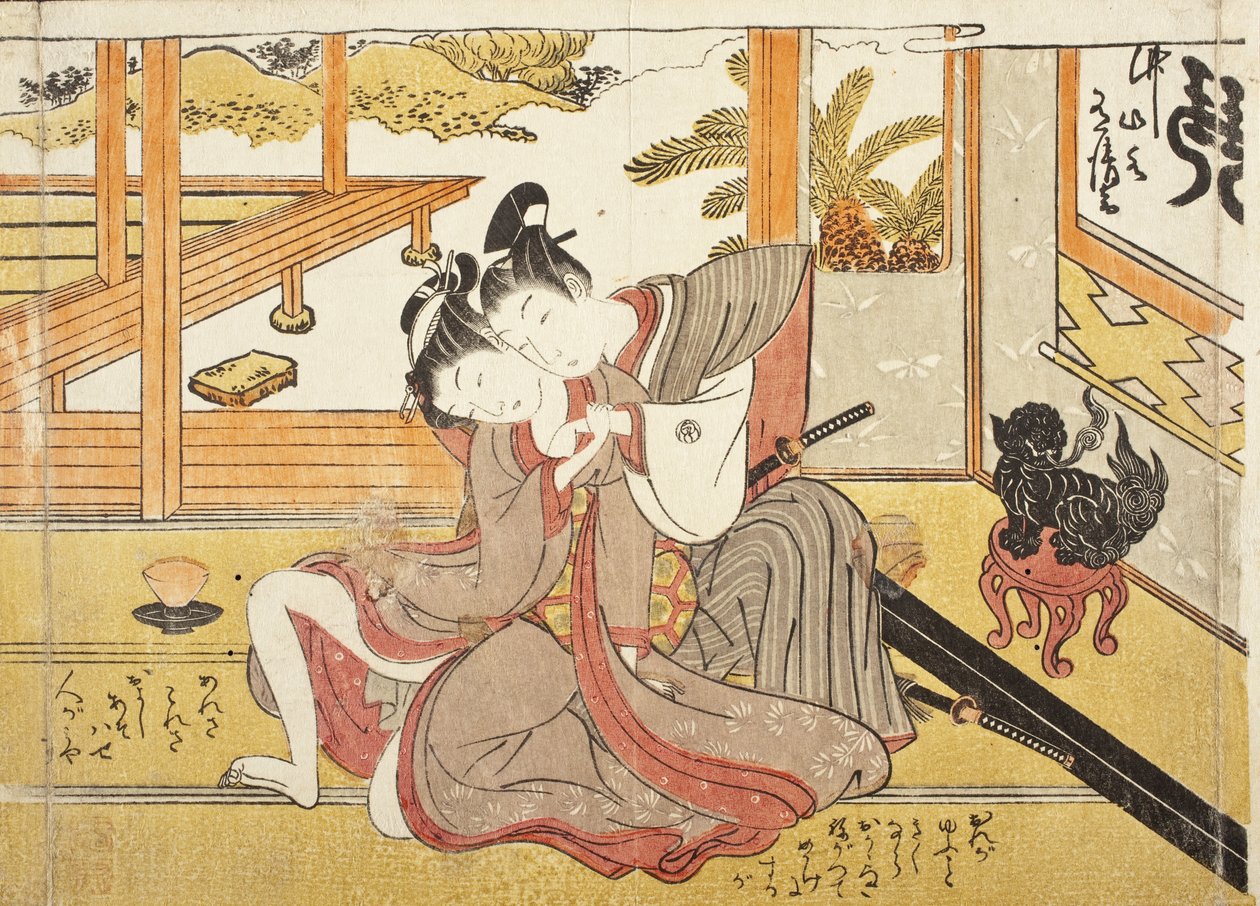 Imagem sem título de um álbum erótico de Isoda Koryusai