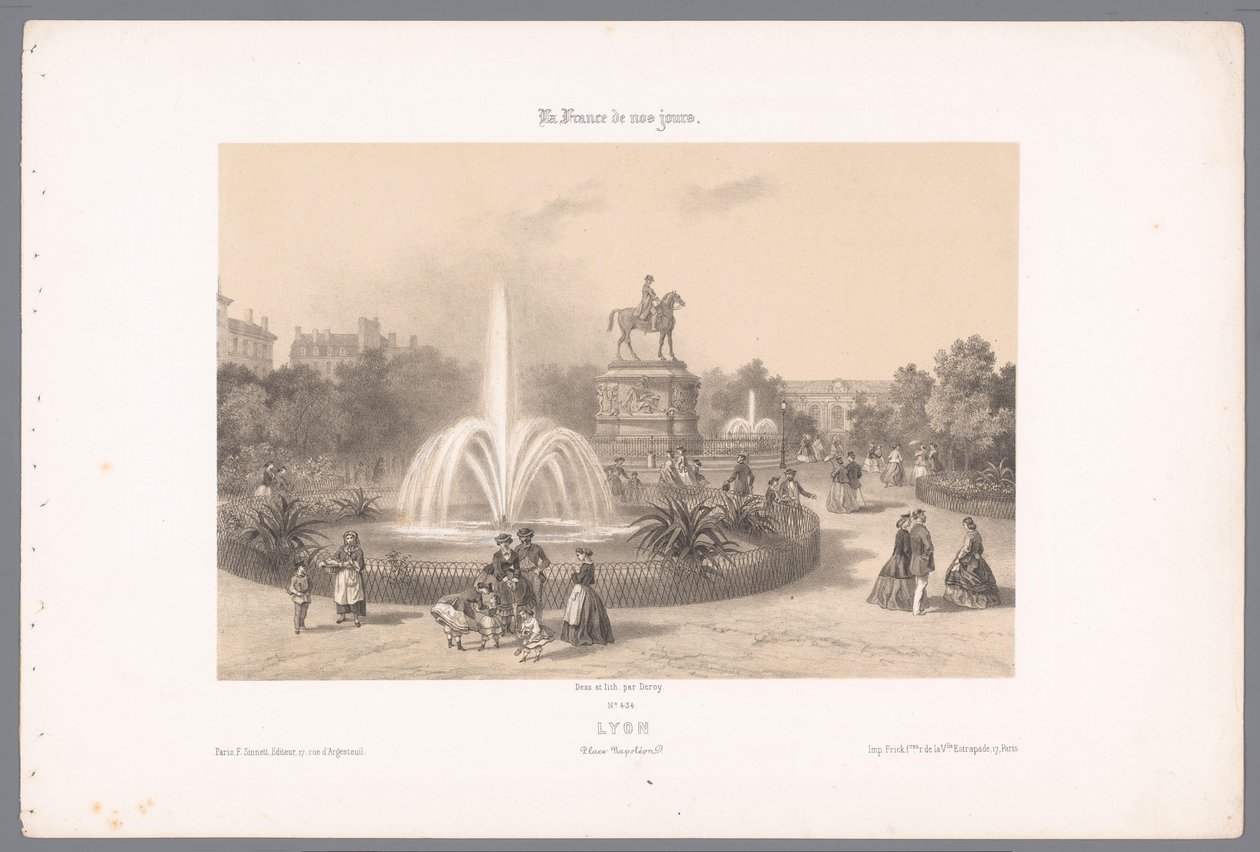 Vista da Praça Napoléon em Lyon
Lyon. Colocar Napoléon (título sobre o objecto)
França Contemporânea (título da série)
La France de nos jours (título da série sobre o objecto) de Isodore Laurent Deroy