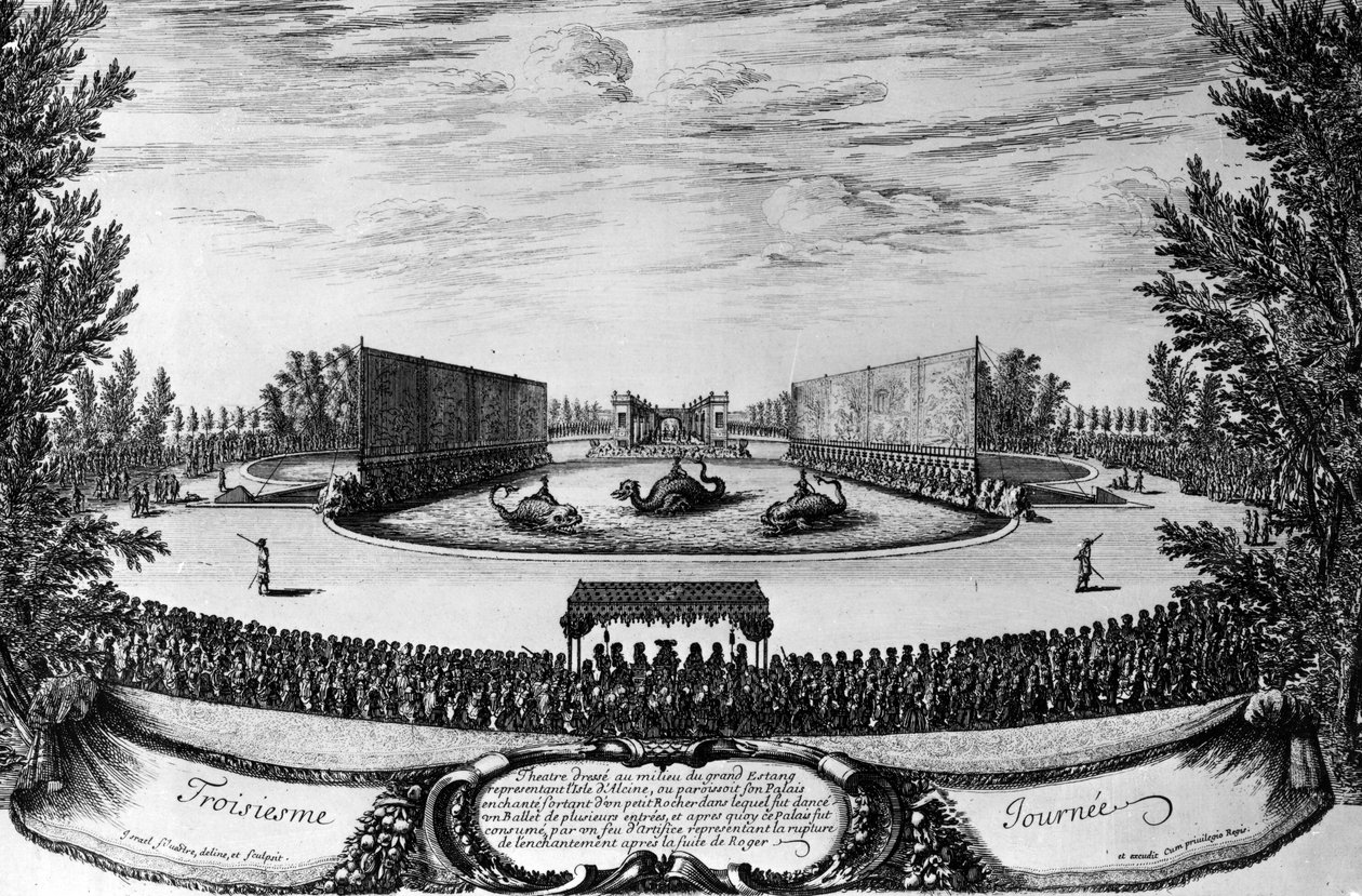 Performance do balé &39;L&39;Isle d&39;Alcine&39;, 1673 de Israël Silvestre the Younger