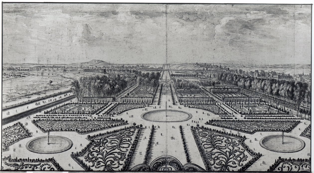 O jardim das Tulherias de Israël Silvestre the Younger
