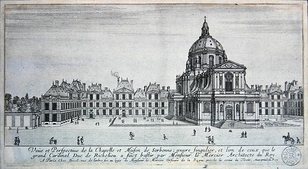 Vista da Capela e da Maison de Sorbonne (gravura) de Israel the Younger Silvestre