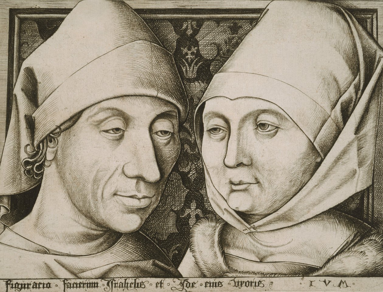 Auto-retrato com sua esposa, Ida de Israhel van Meckenem