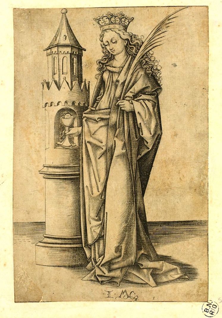 Santa Bárbara de Israhel van Meckenem