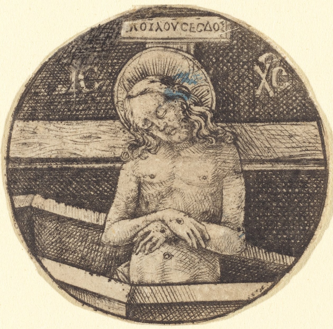 Cristo como o Homem de Dores, c. 14701480. de Israhel van Meckenem