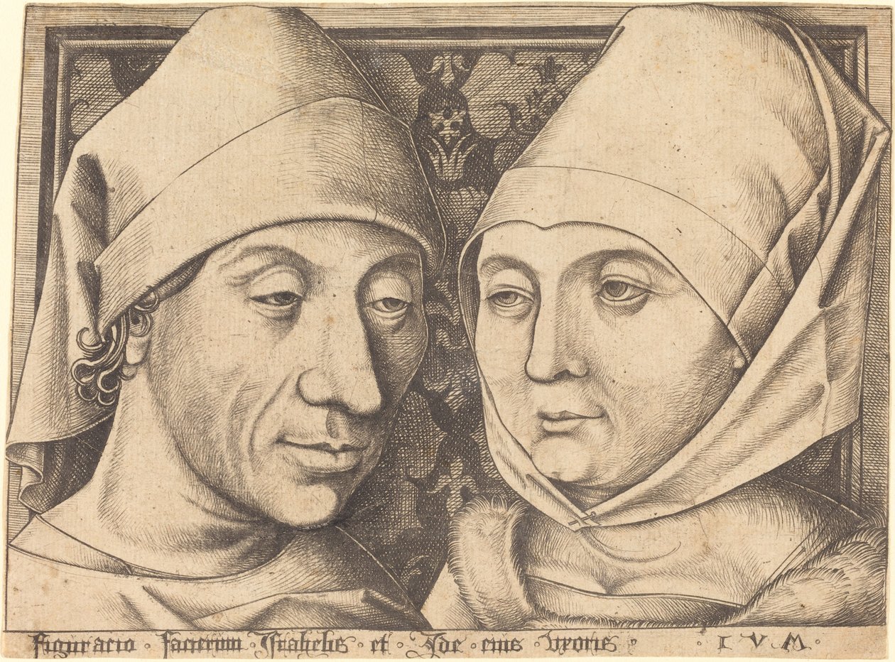 Retrato duplo de Israel van Meckenem e sua esposa Ida de Israhel van Meckenem