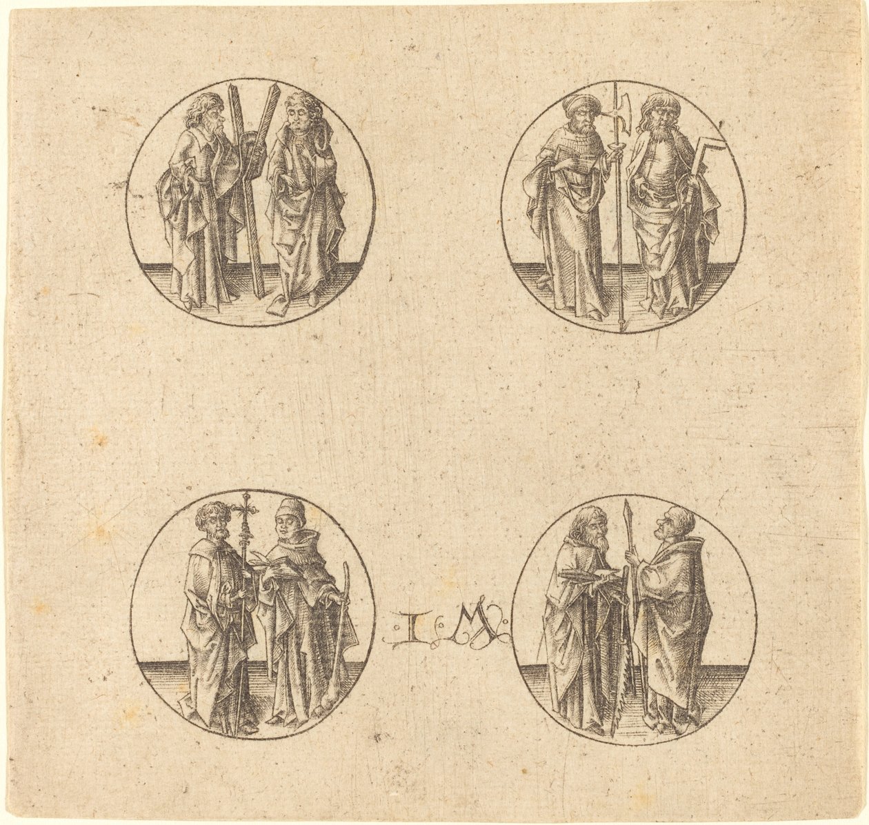 Oito Apóstolos em Quatro Roundels de Israhel van Meckenem