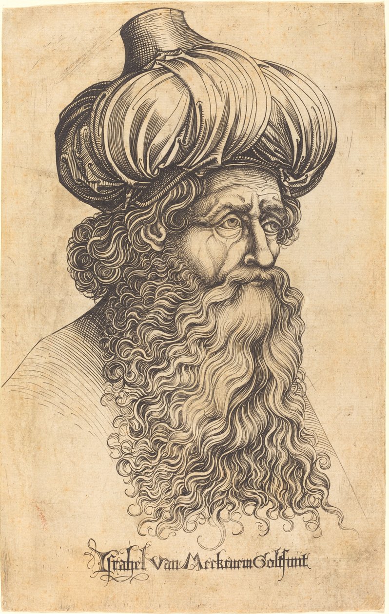 Cabeça de um homem idoso de Israhel van Meckenem