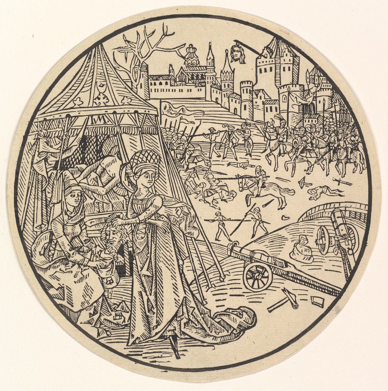 Judith com o chefe da Holofernes. de Israhel van Meckenem