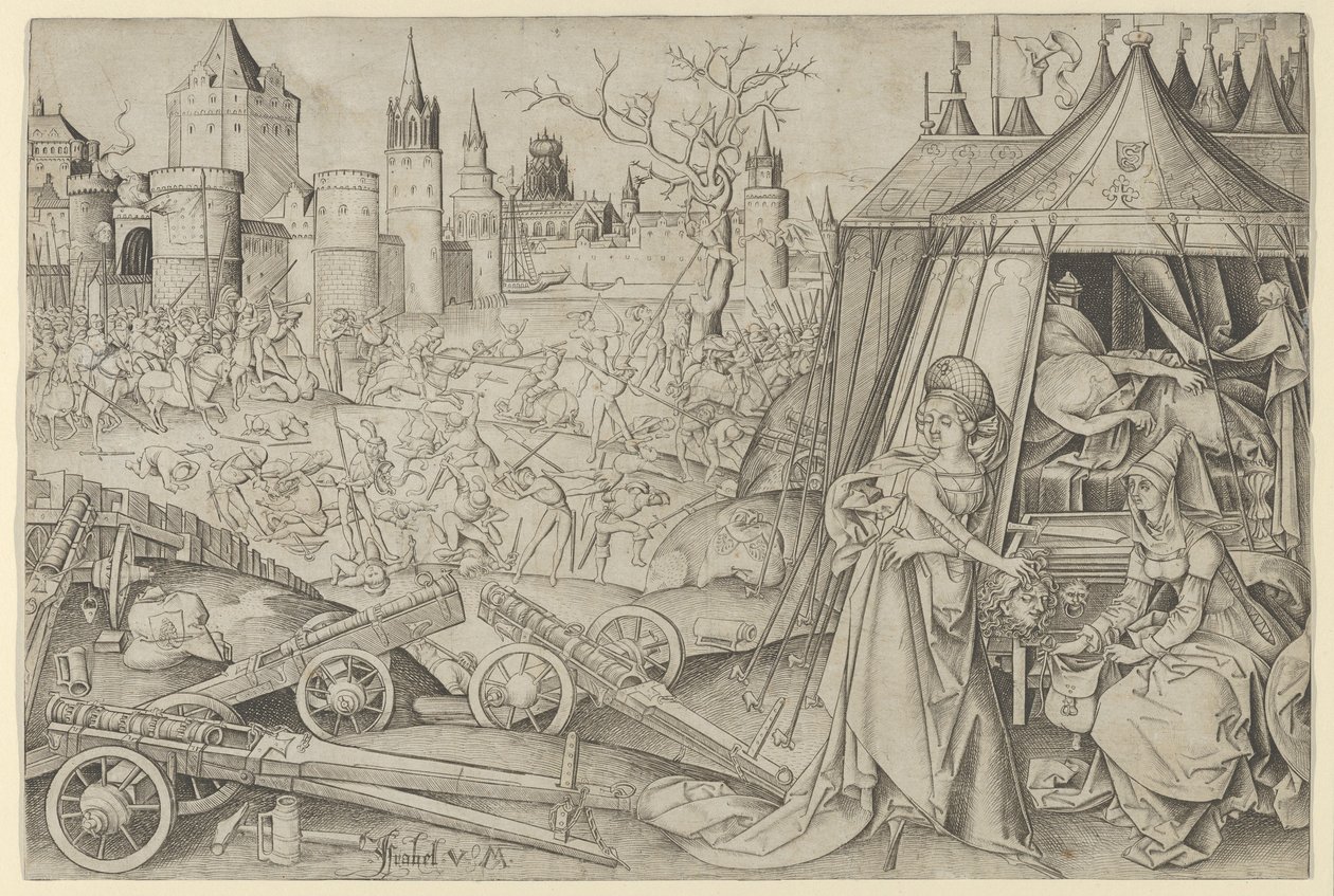 Judite com a Cabeça de Holofernes,.n.d. de Israhel van Meckenem