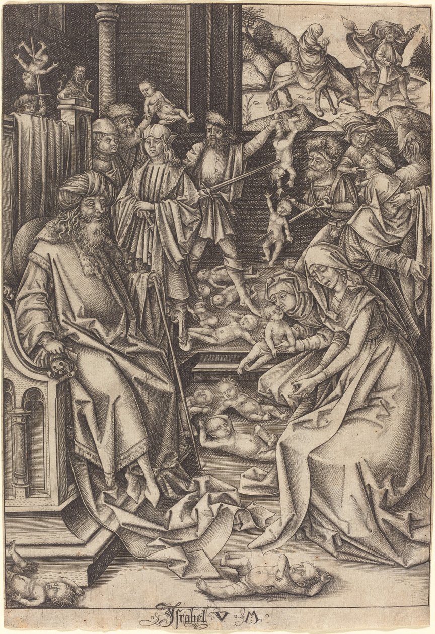 Massacre dos Inocentes, c. 14901500. de Israhel van Meckenem