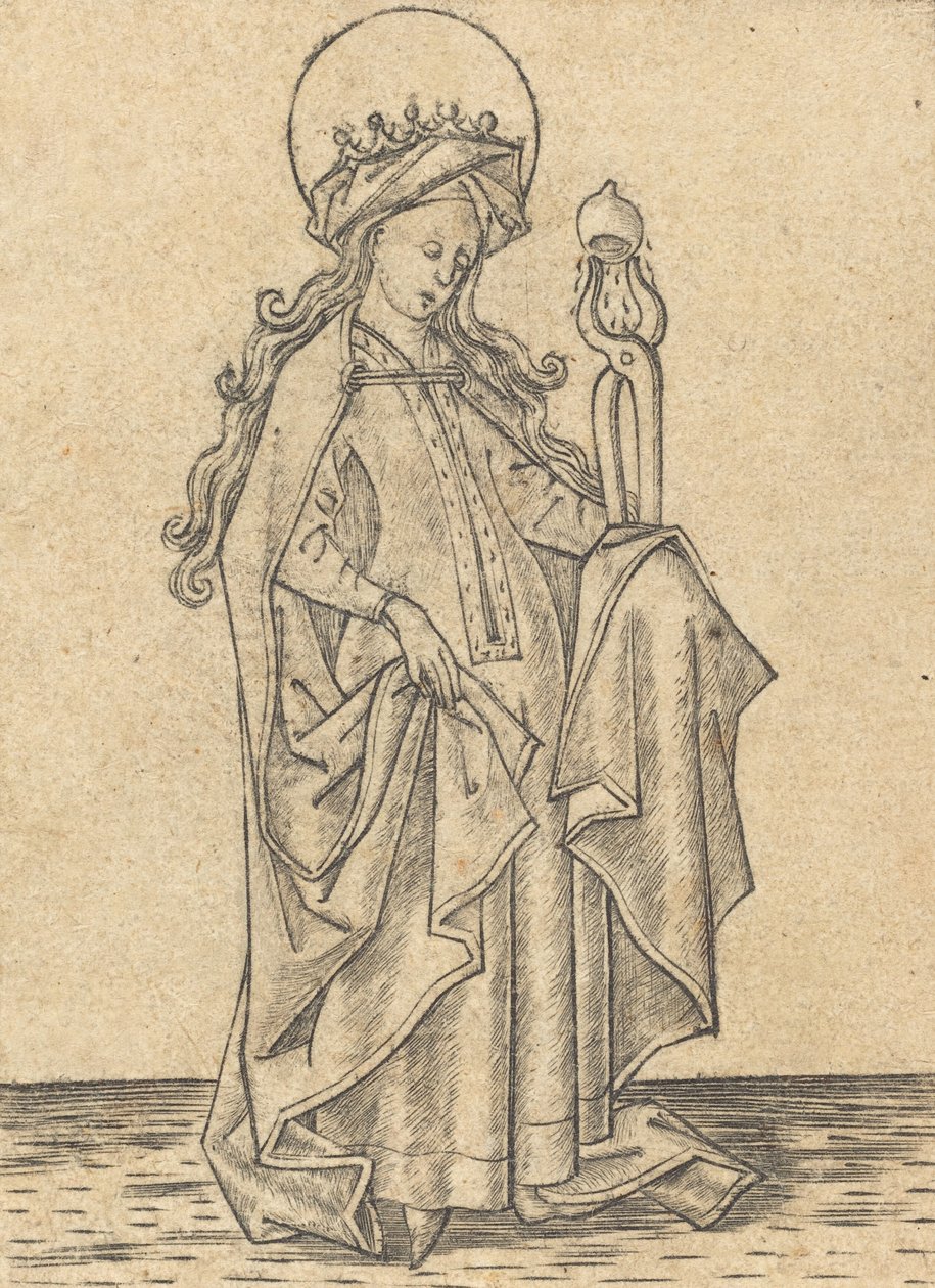 Santa Ágata, c. 1465. de Israhel van Meckenem