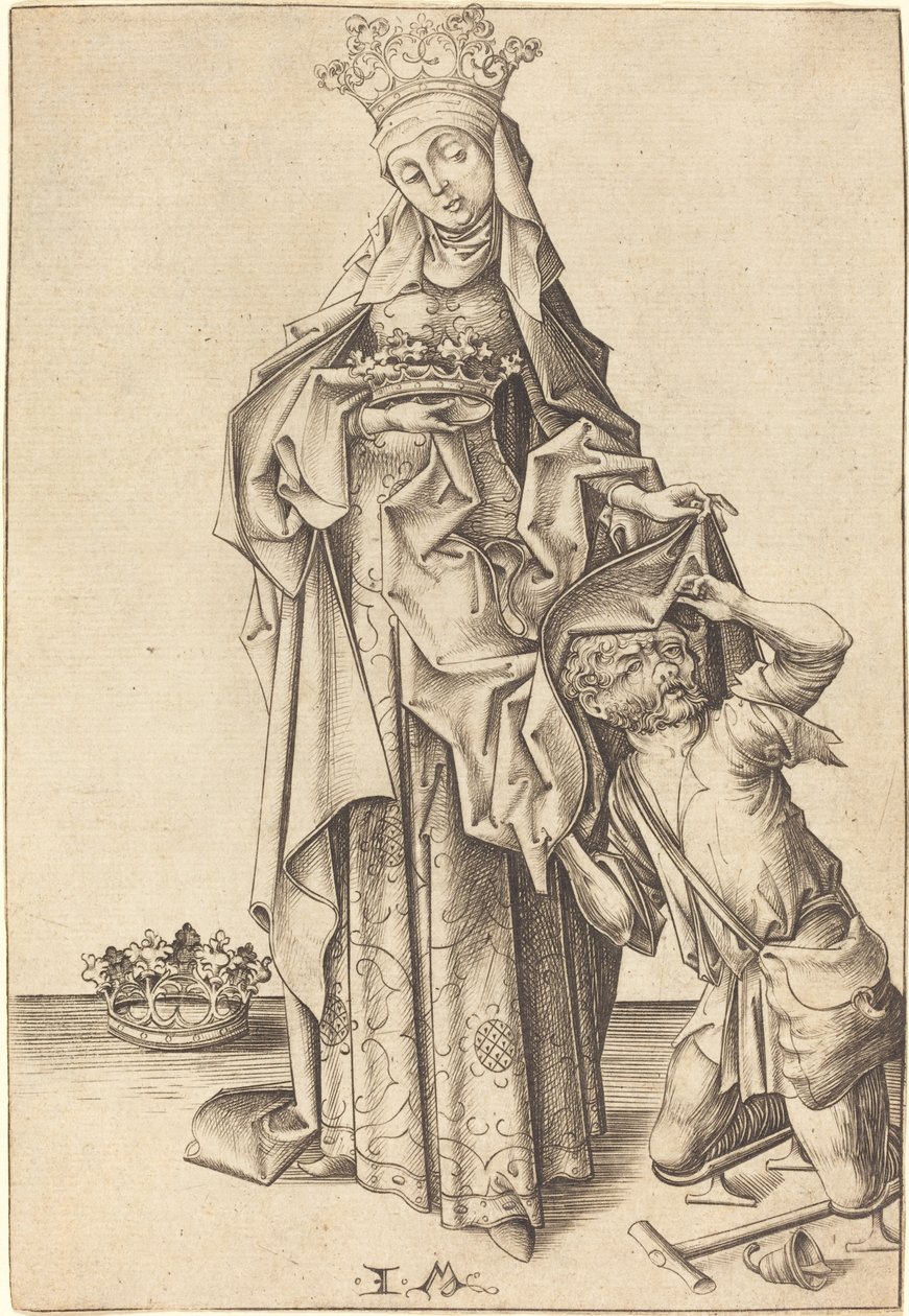 Santa Isabel da Turíngia, c. 14751480. de Israhel van Meckenem