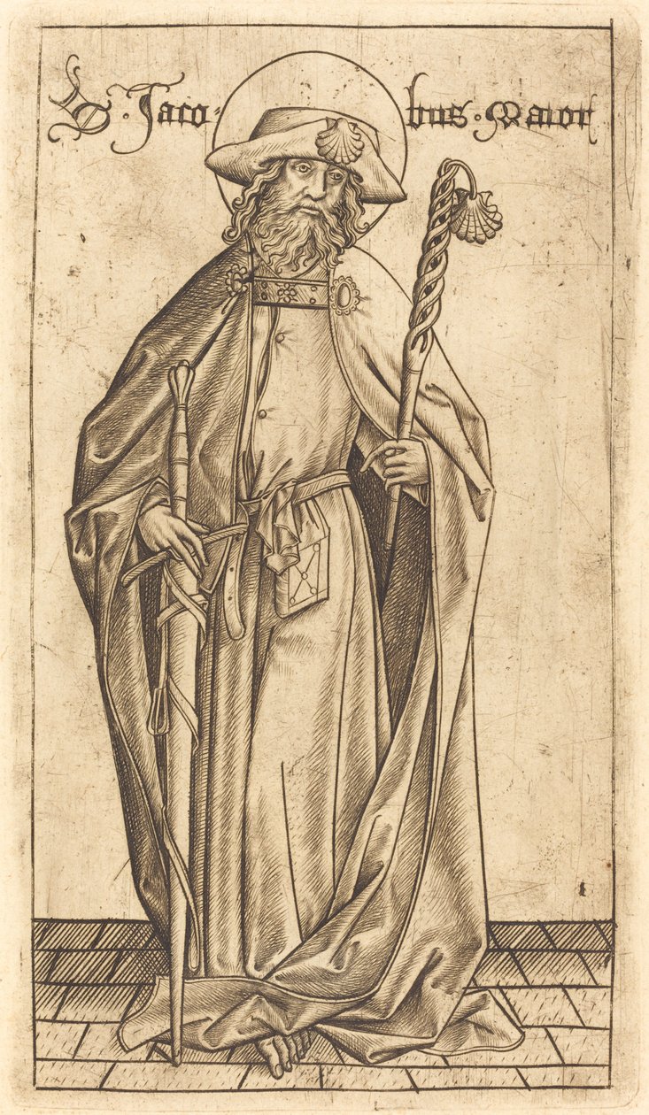 São Tiago, o Grande, c. 14701480. de Israhel van Meckenem
