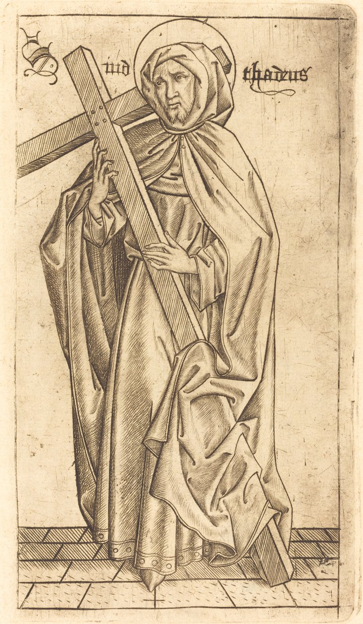 São Judas Tadeu ou São Simão, c. 14701480. de Israhel van Meckenem