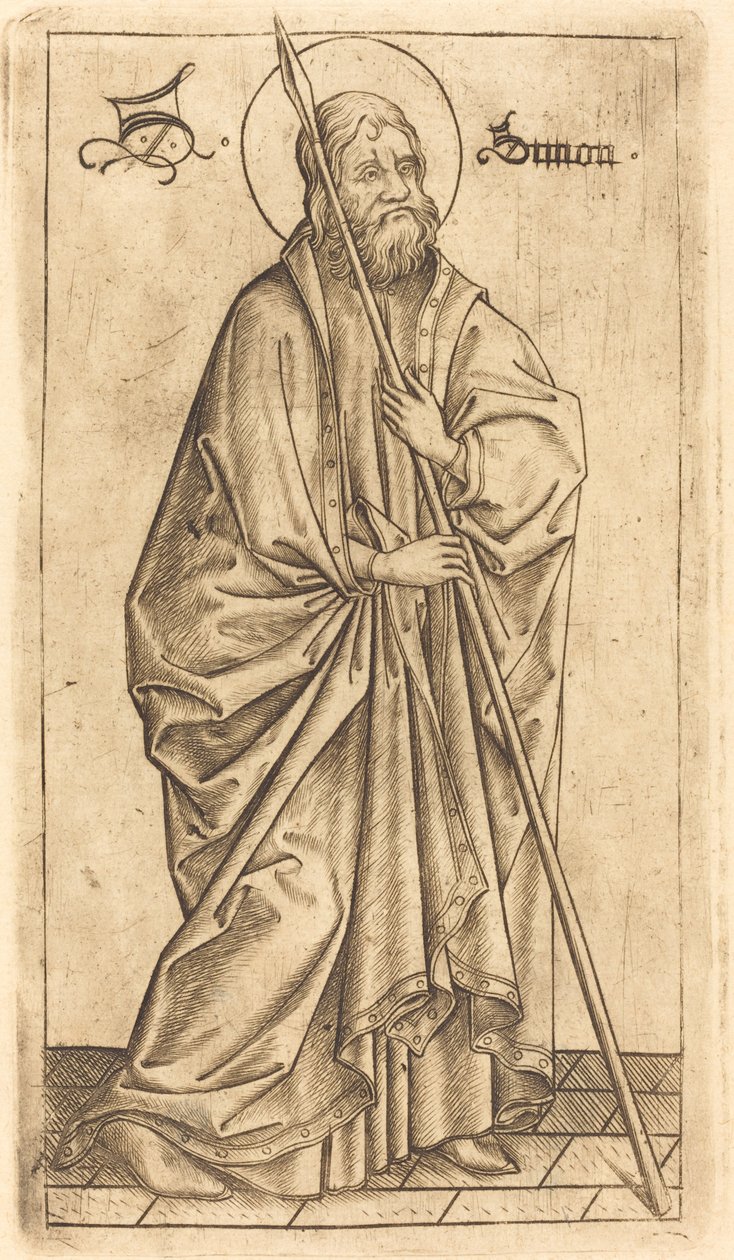 São Tomás ou São Simão, c. 14701480. de Israhel van Meckenem
