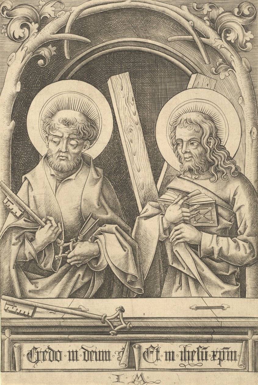 Santos Pedro e André, c. 14801485. de Israhel van Meckenem