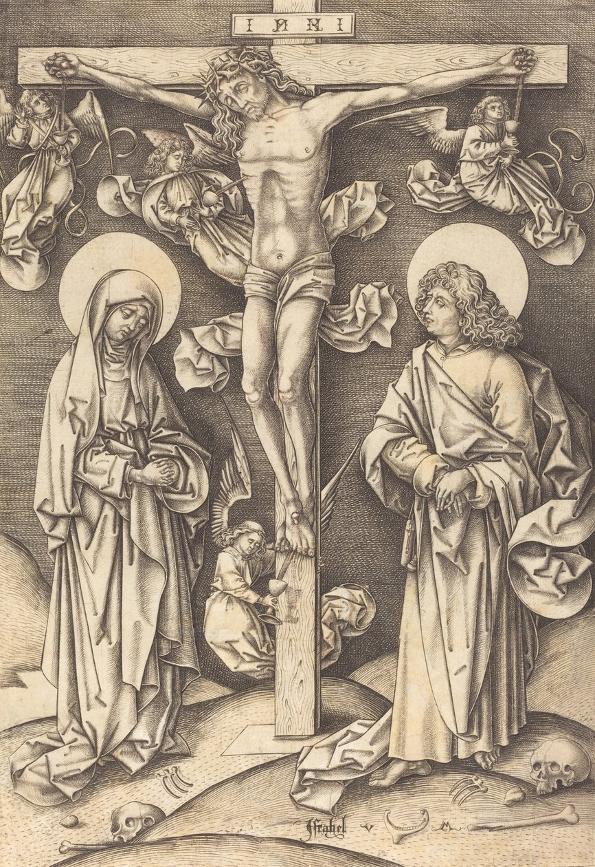 A Crucificação, c. 14901500. de Israhel van Meckenem