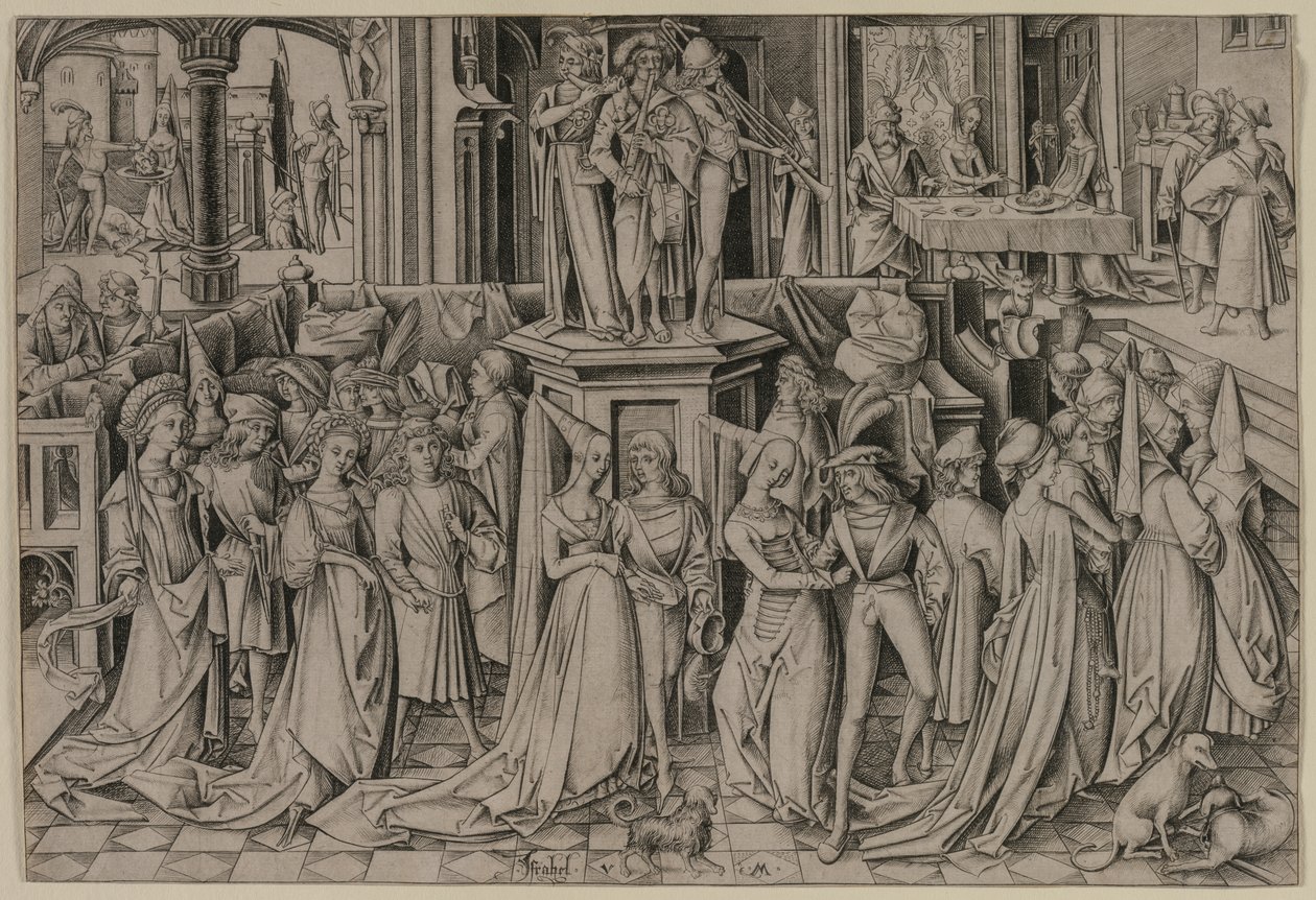A dança na corte de Herodes de Israhel van Meckenem