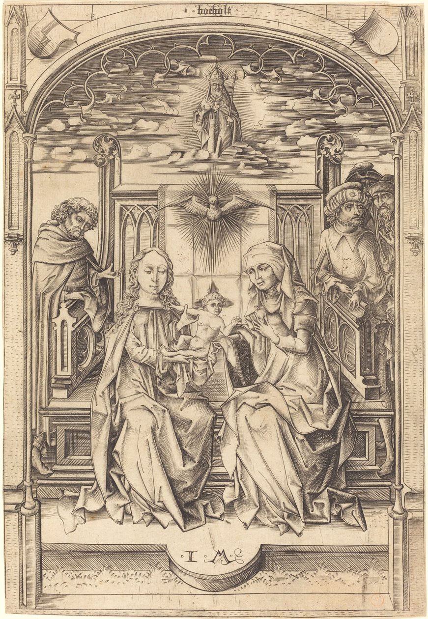 A Sagrada Família, c. 14751480. de Israhel van Meckenem