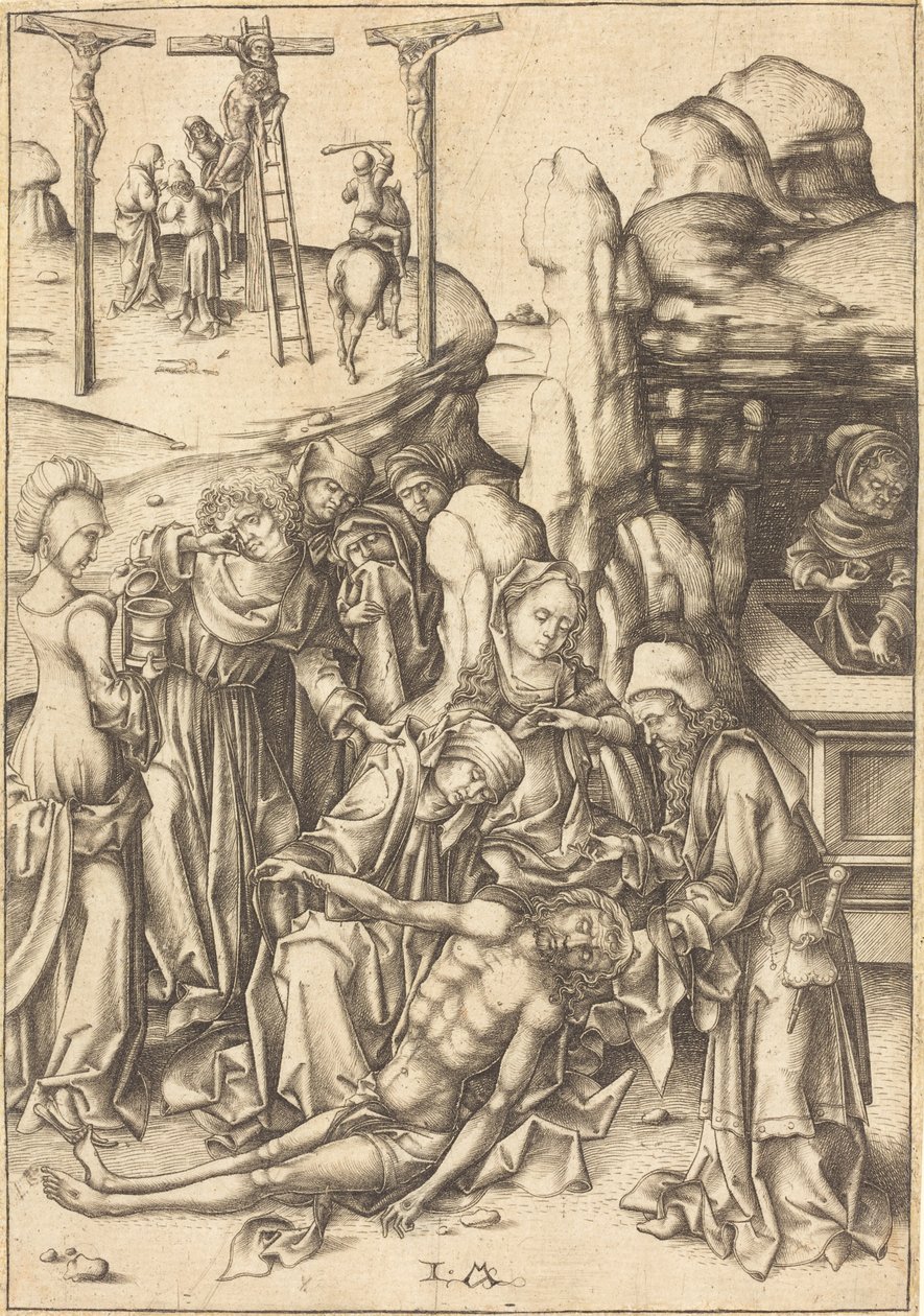 A Lamentação, c. 1480. de Israhel van Meckenem