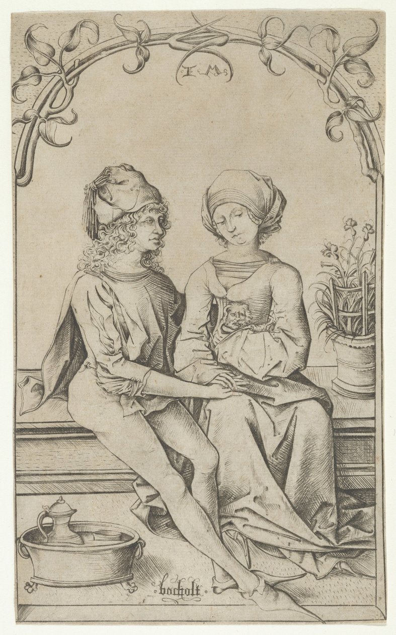 Os Amantes. de Israhel van Meckenem