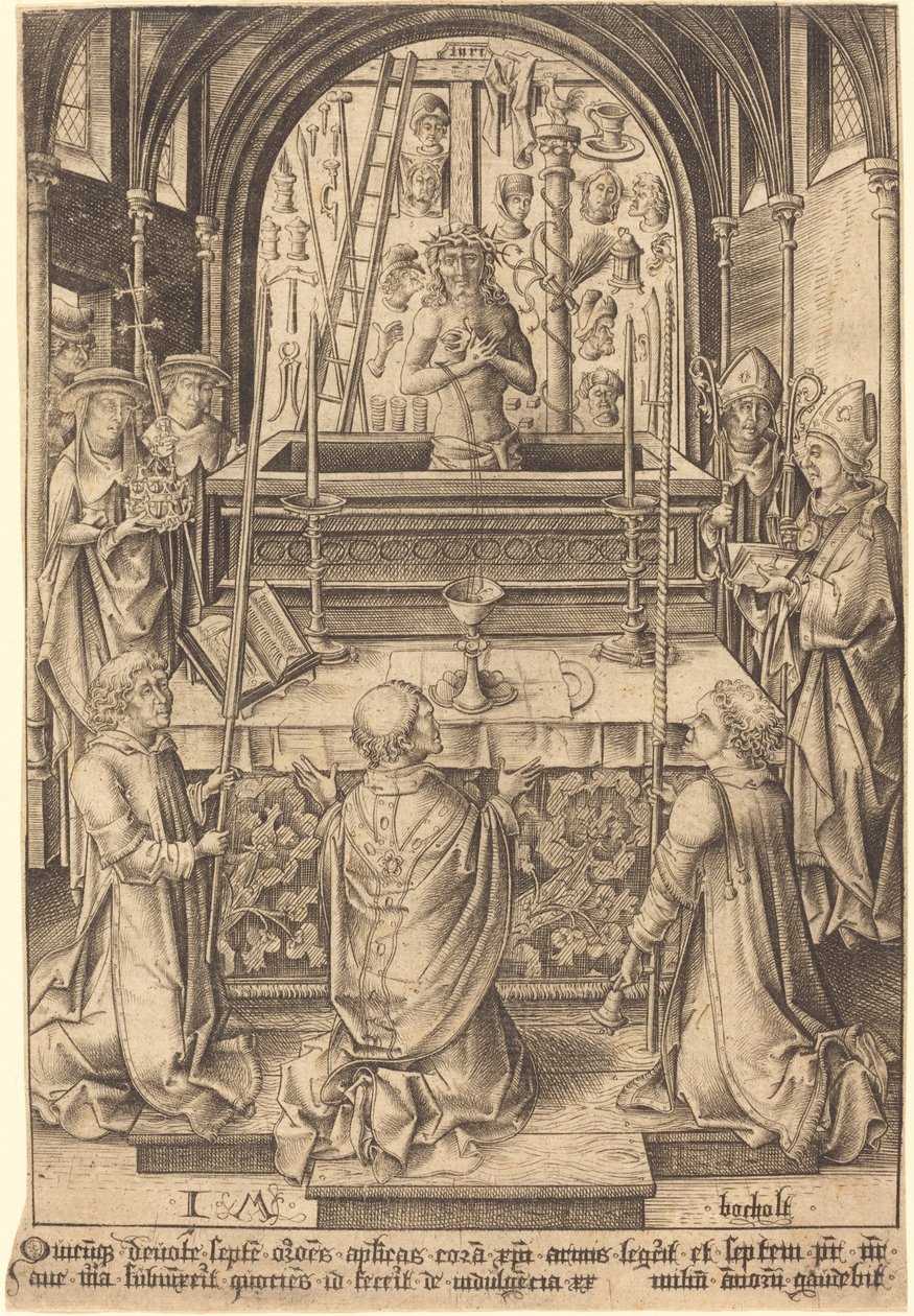 A Missa de São Gregório de Israhel van Meckenem