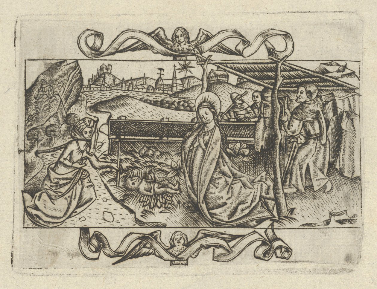A Natividade. de Israhel van Meckenem