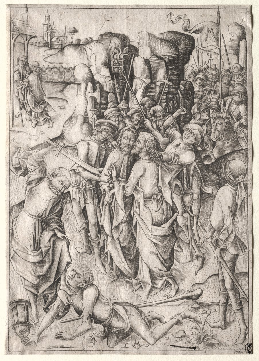 A paixão: Cristo levado cativo. de Israhel van Meckenem