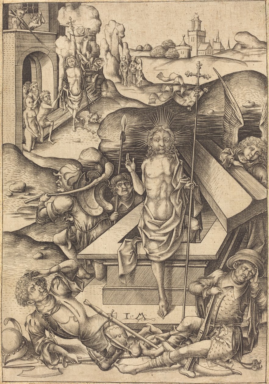 A Ressurreição, c. 1480. de Israhel van Meckenem