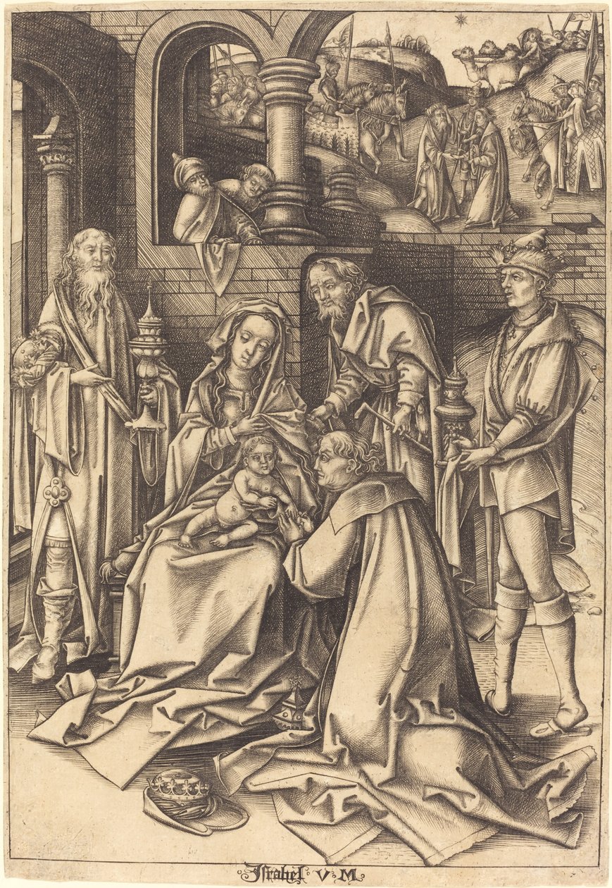 A adoração dos magos de Israhel van Meckenem after Hans Holbein the Elder
