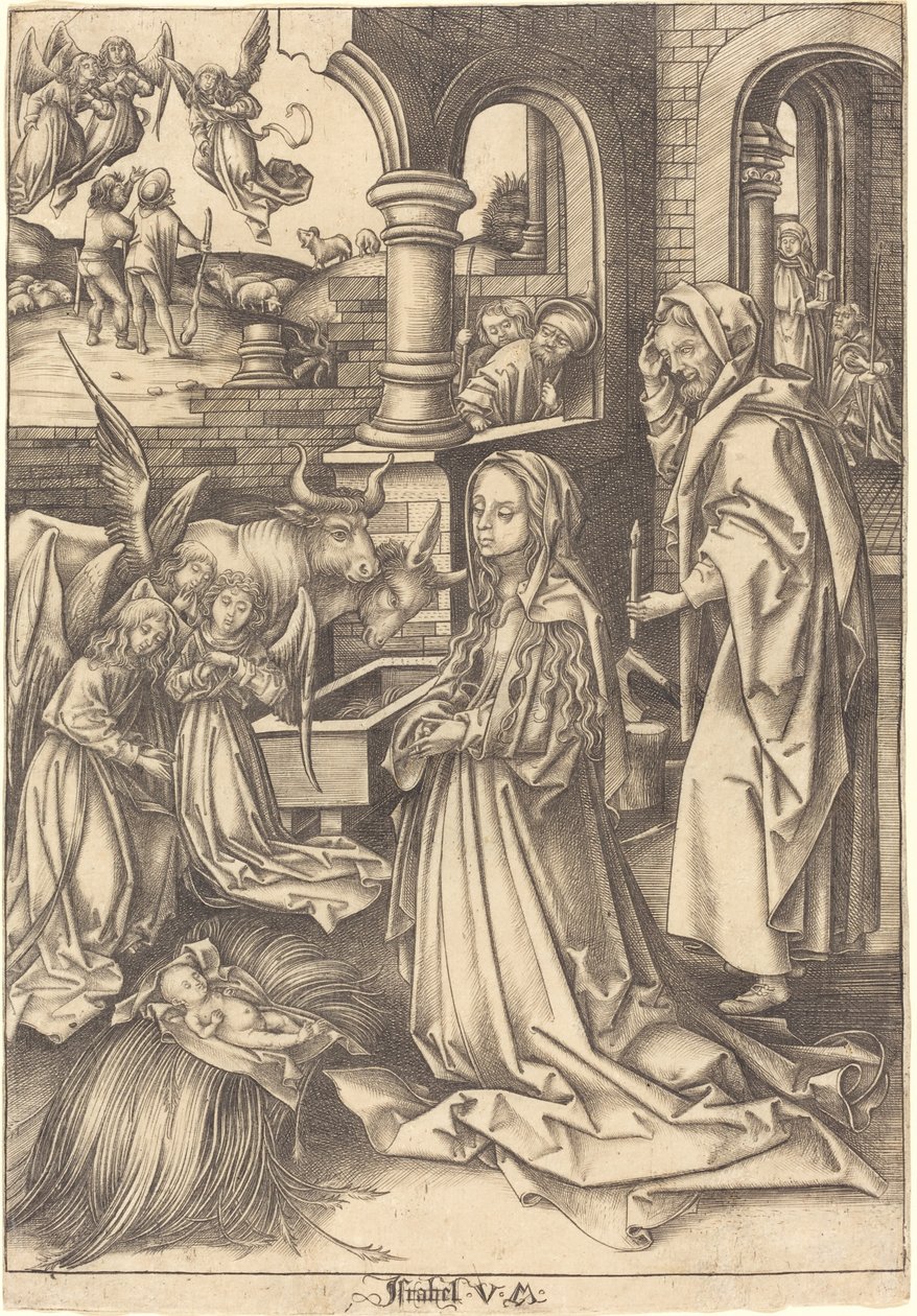 A Natividade de Israhel van Meckenem after Hans Holbein the Elder