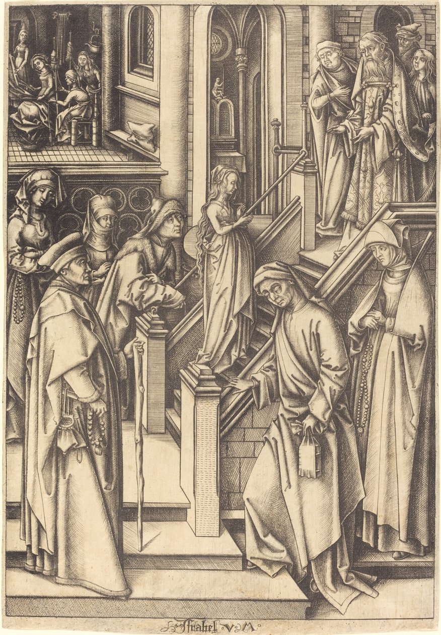 A Apresentação da Virgem de Israhel van Meckenem after Hans Holbein the Elder