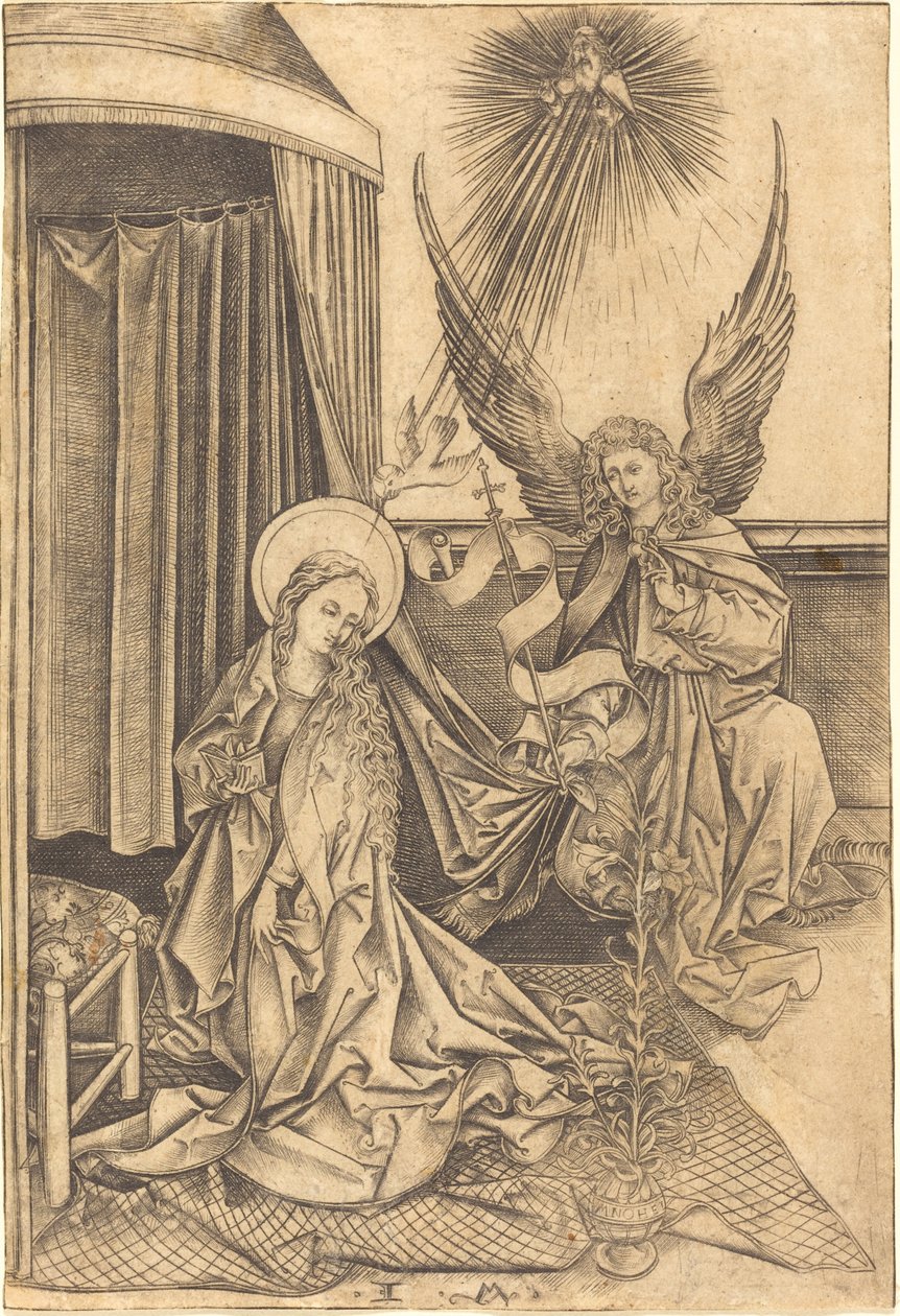 A Anunciação de Israhel van Meckenem after Martin Schongauer