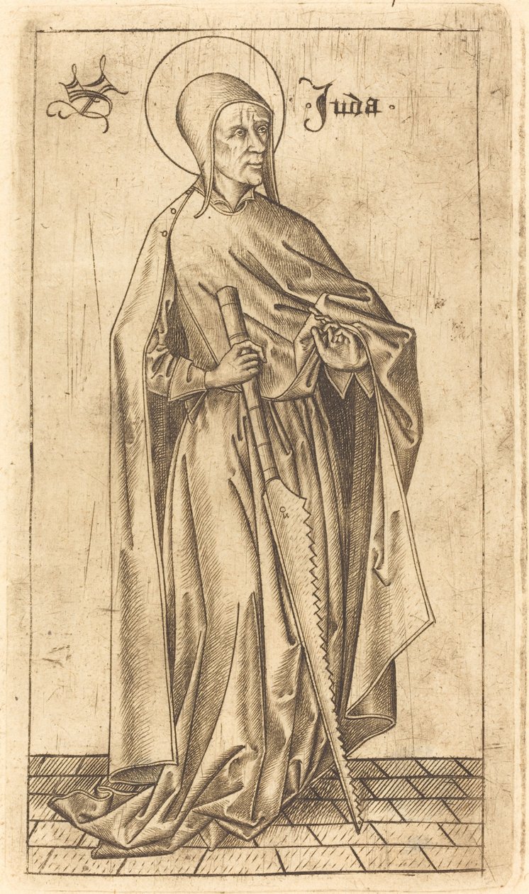 Saint Simon Zelotes (?) or Saint Judas Thaddeus (?) de Israhel van Meckenem after Master E.S.
